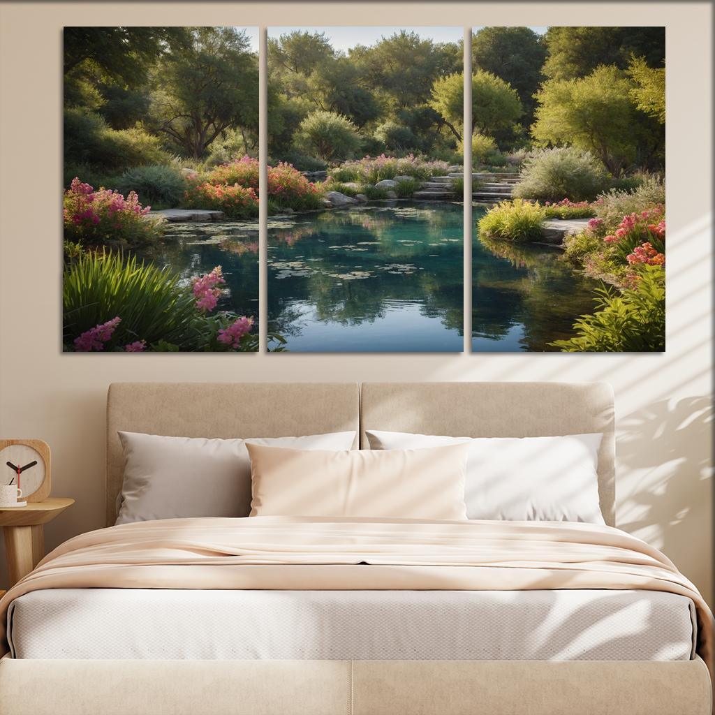 The Hidden Oasis Of Serene Springs Oil Paintings Frame
