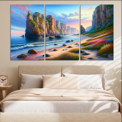 Ocean Whisper Sound Therapy Beach Premium Artwork Frames