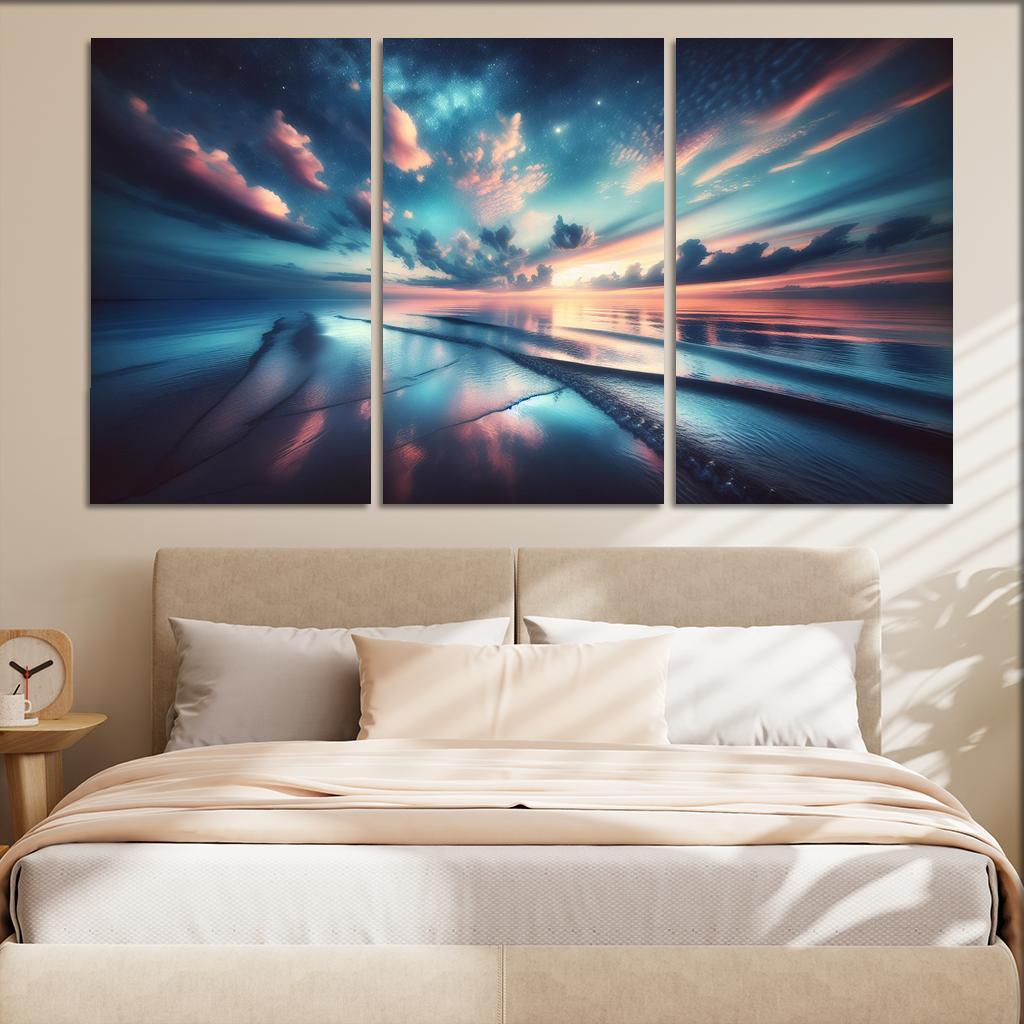 The Ethereal Glow Of Twilight Shores Custom Paintings Frame