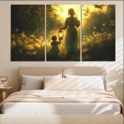 Shadows Of Love A Mothers Guiding Light Canvas Paintings Frame
