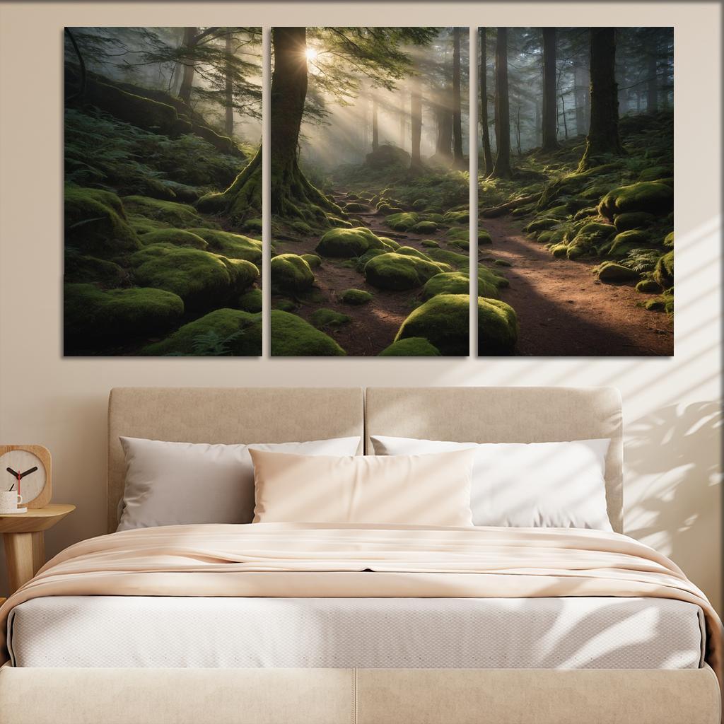 Ethereal Glow Of Misty Forest Trails Art Trends