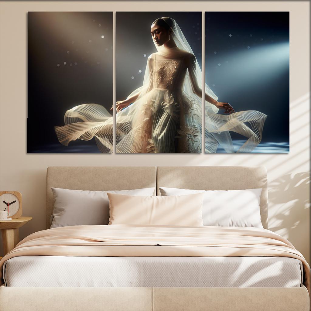 Translucent Layers Sheer Fashion Trends Multi-panel Paintings