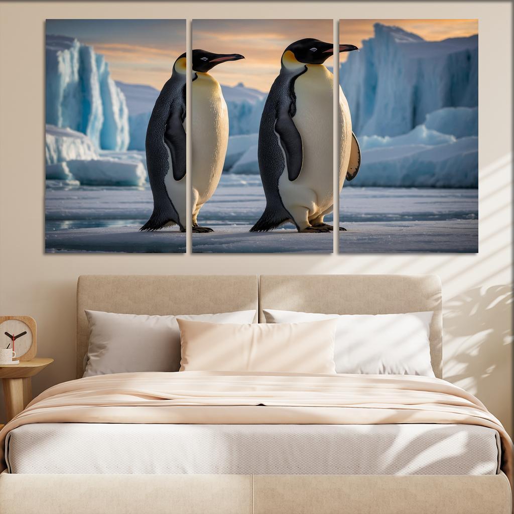 The Majestic Emperor Penguin King Of The Antarctic Modern Paintings Frame