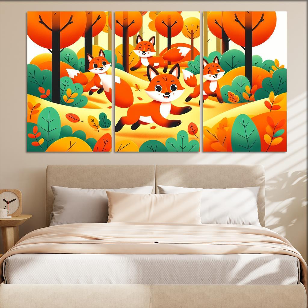 Fantastic Foxes - Forest Friends Framed Paintings