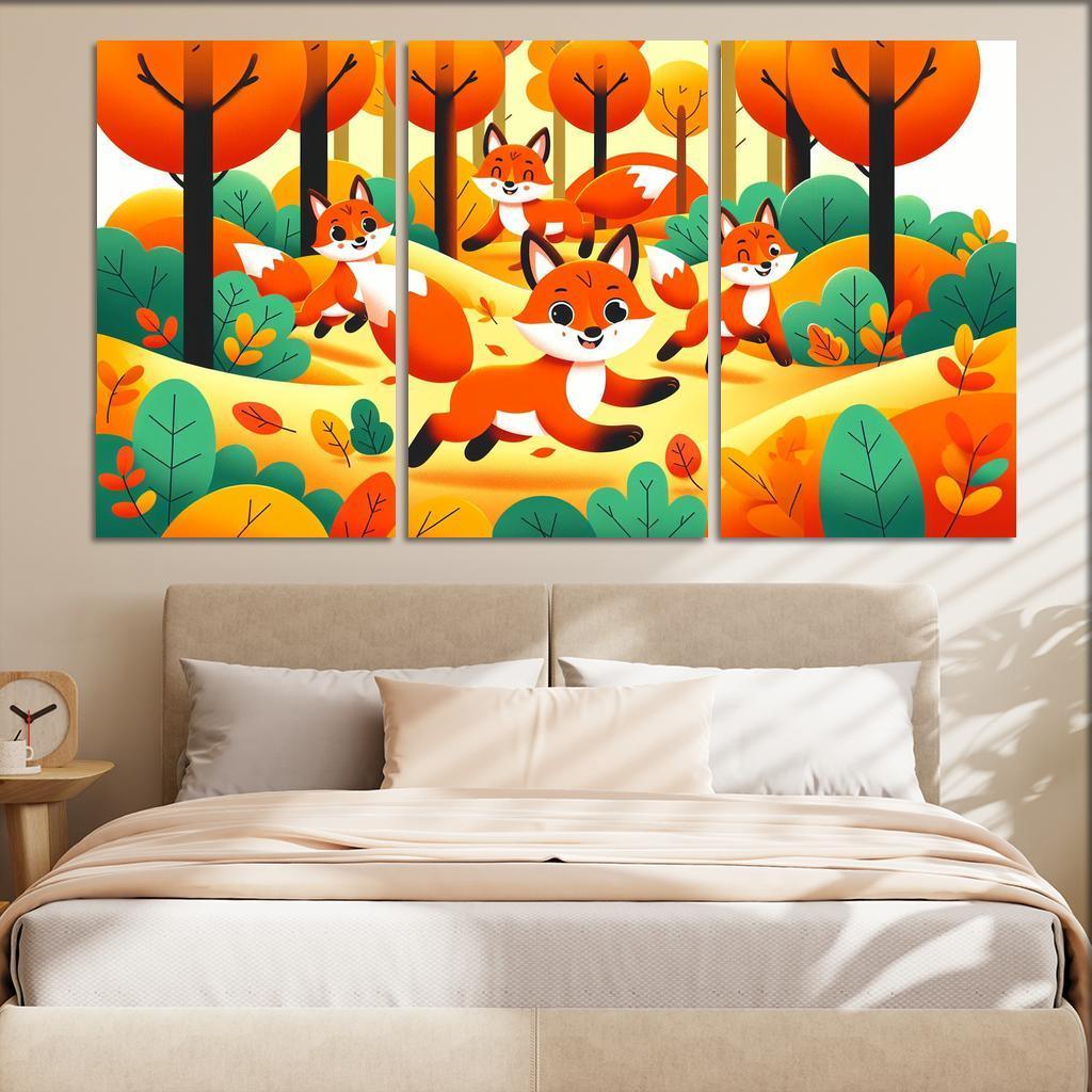 Fantastic Foxes - Forest Friends Framed Paintings