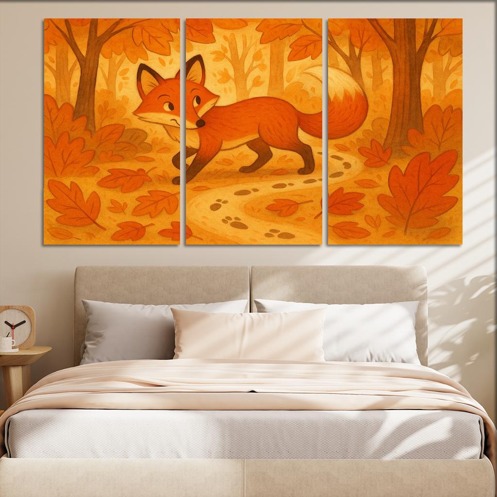 Forest Fox Trail Premium Artwork Frames