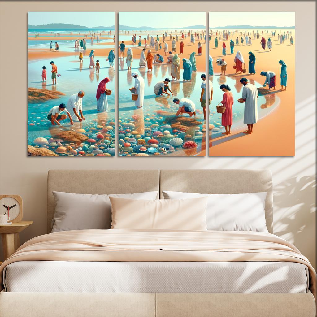 Tidepool Wonders Beach Modern Paintings Frame