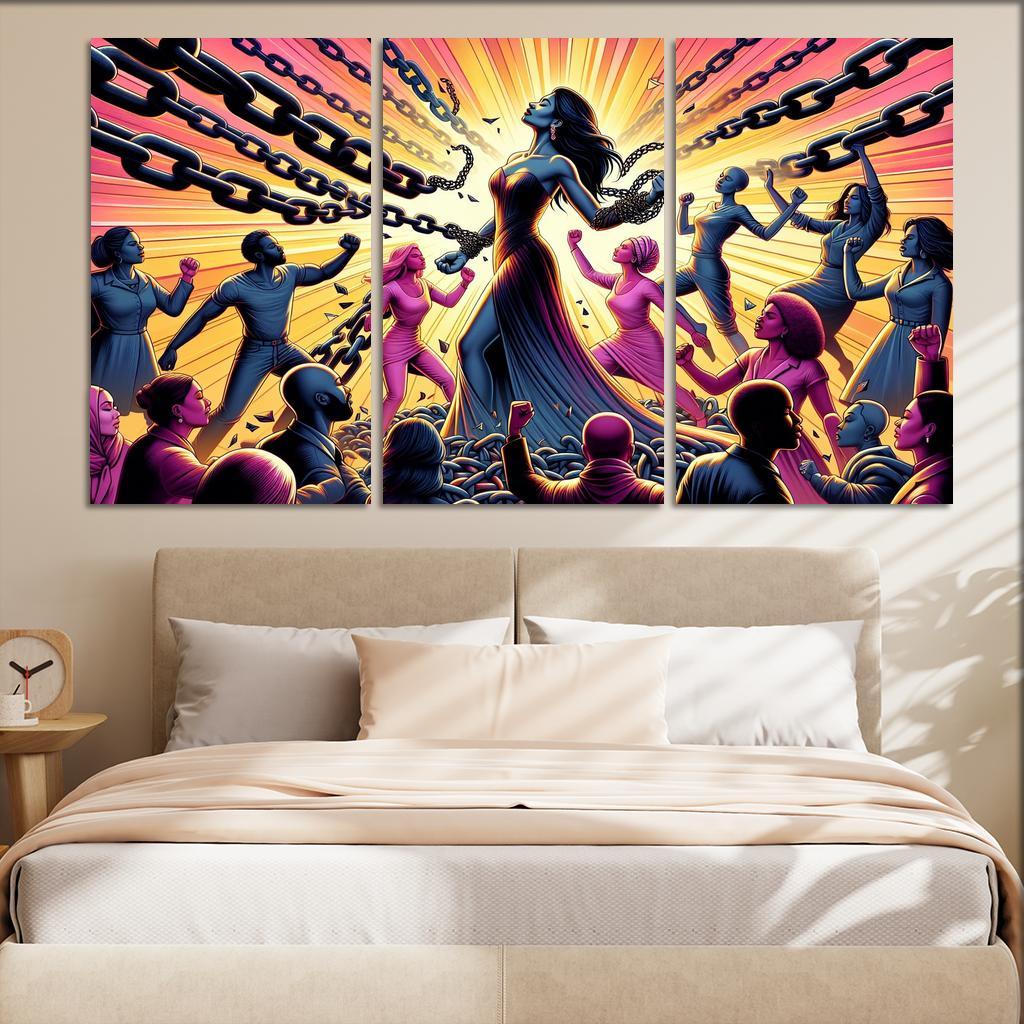Gender Equality Breaking Barriers Custom Paintings Frame