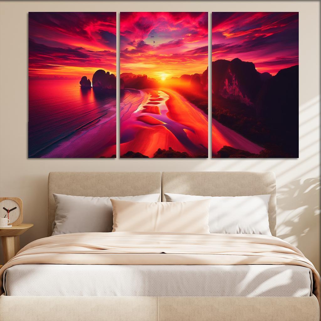 Sun-kissed Bluffs Scenic Lookout Custom Paintings Frame
