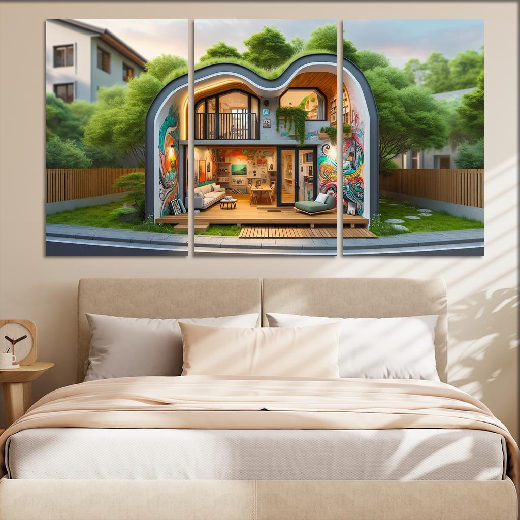 Artistic Micro Homes Custom Paintings Frame