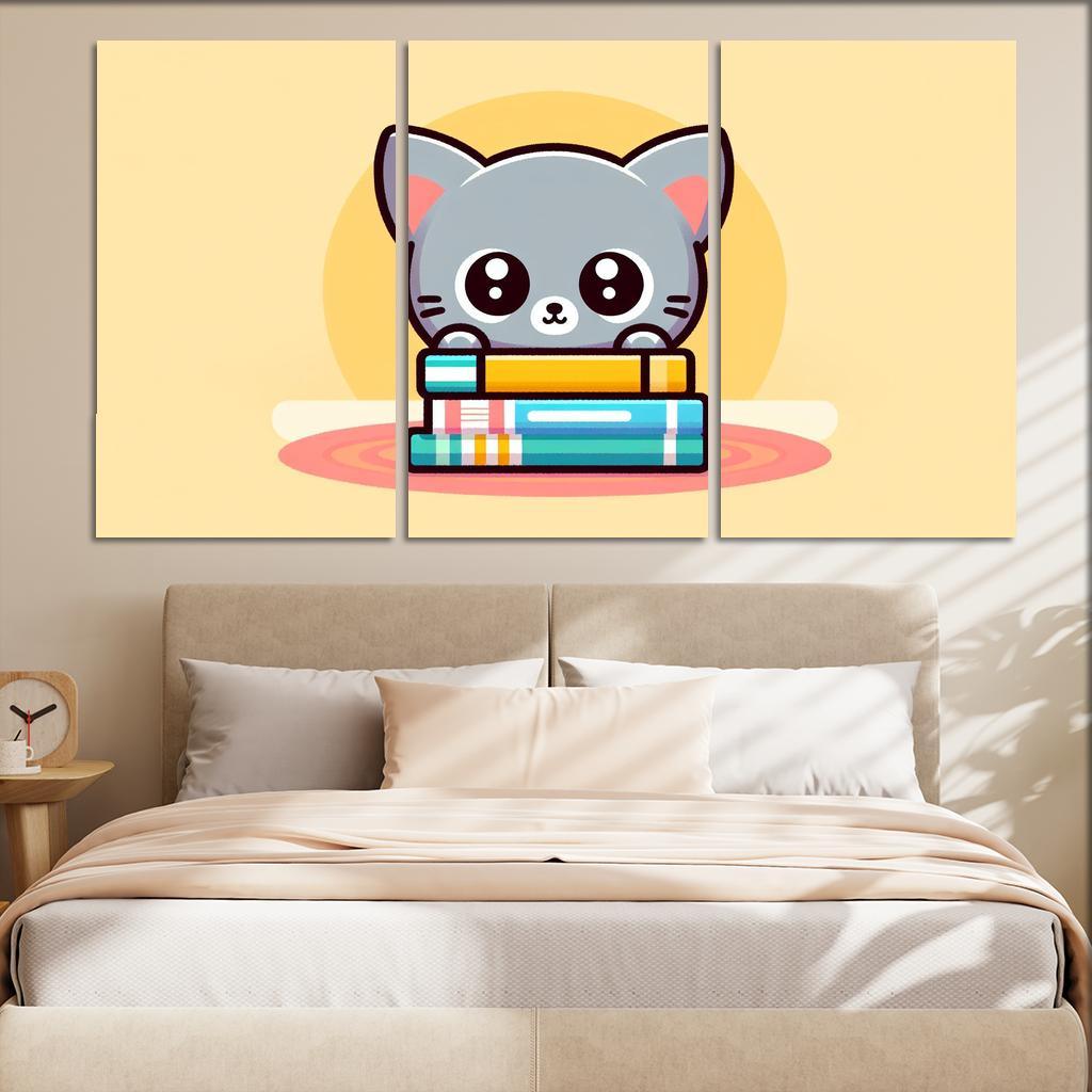 Curious Cat - Adventure Companion Framed Paintings