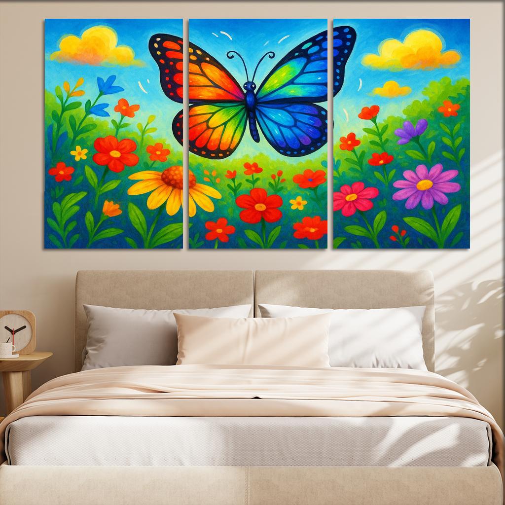 Radiant Rainbow Butterfly Quest Premium Artwork Frames