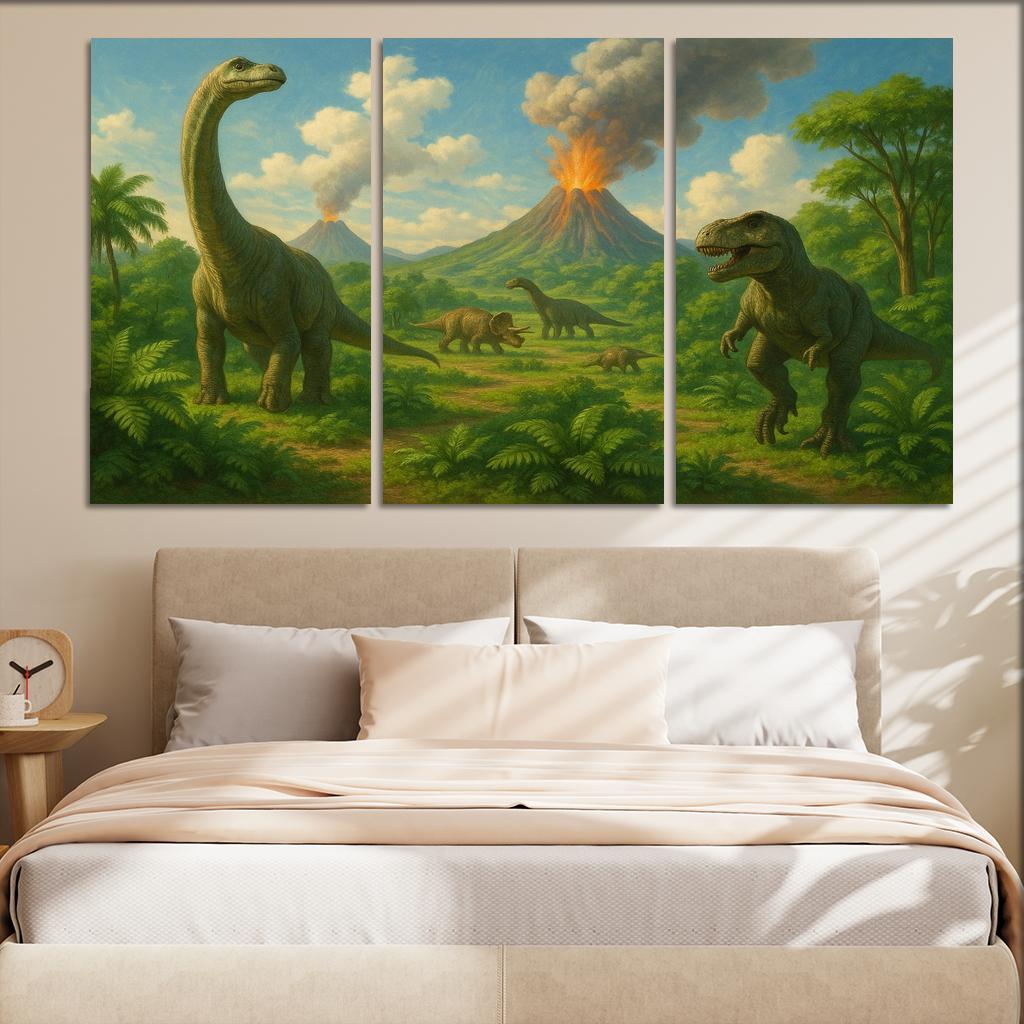 Dinosaur Discovery - Prehistoric Adventure Framed Paintings