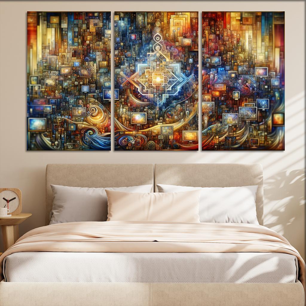 Technology And Humanity The Ethics Of Innovation Multi-panel Paintings