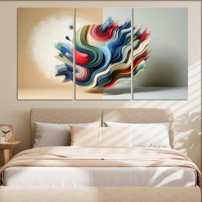 Luminous Acrylic Wall Art 3 Piece HD Canvas Wall Art-Original Frame