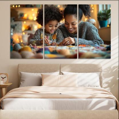 Threads Of Love Weaving A Mother's Legacy Canvas Paintings Frame
