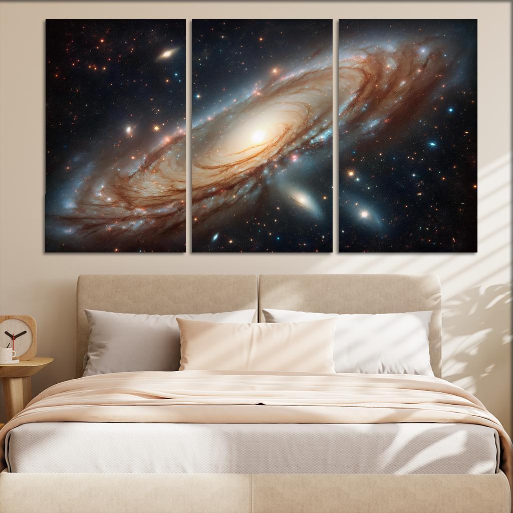 The Striking Features Of The Andromeda Galaxy Abstract Paintings Frame