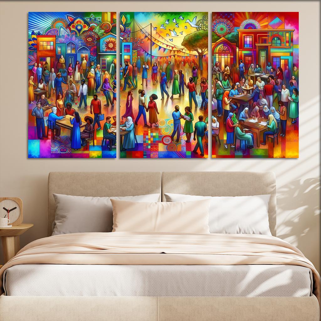 Ecosystems Of Connection Art For Community Building Framed Paintings