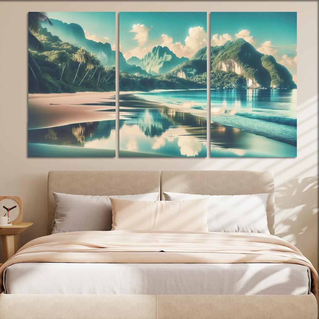 Tranquil Waters Beach Premium Artwork Frames