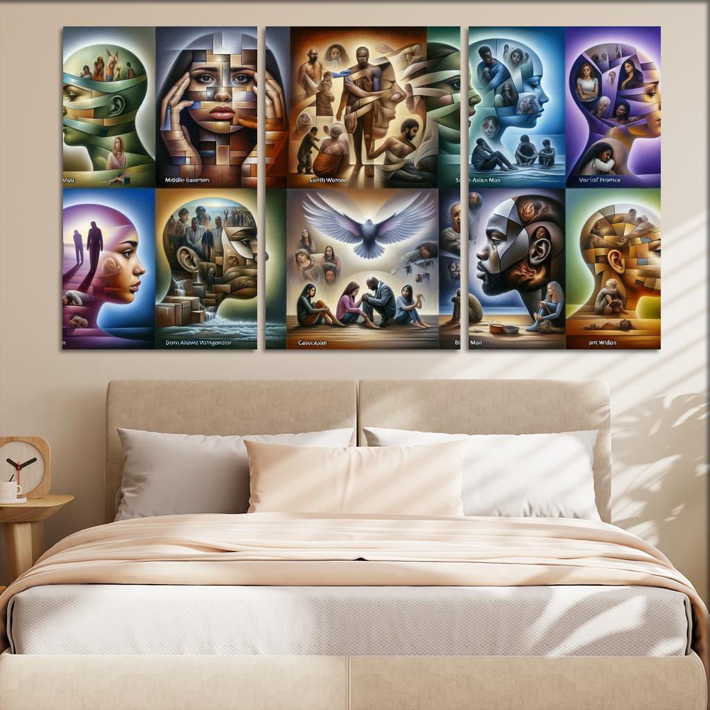 Voices Of Silence Domestic Violence Awareness Multi-panel Paintings