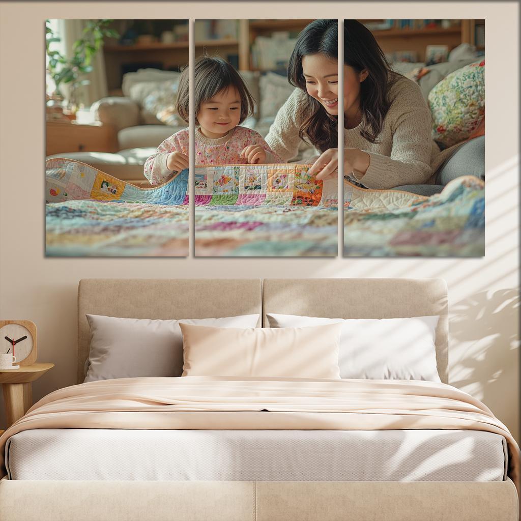 The Quilt Of Life Stitched With A Mother's Care One-piece Frames