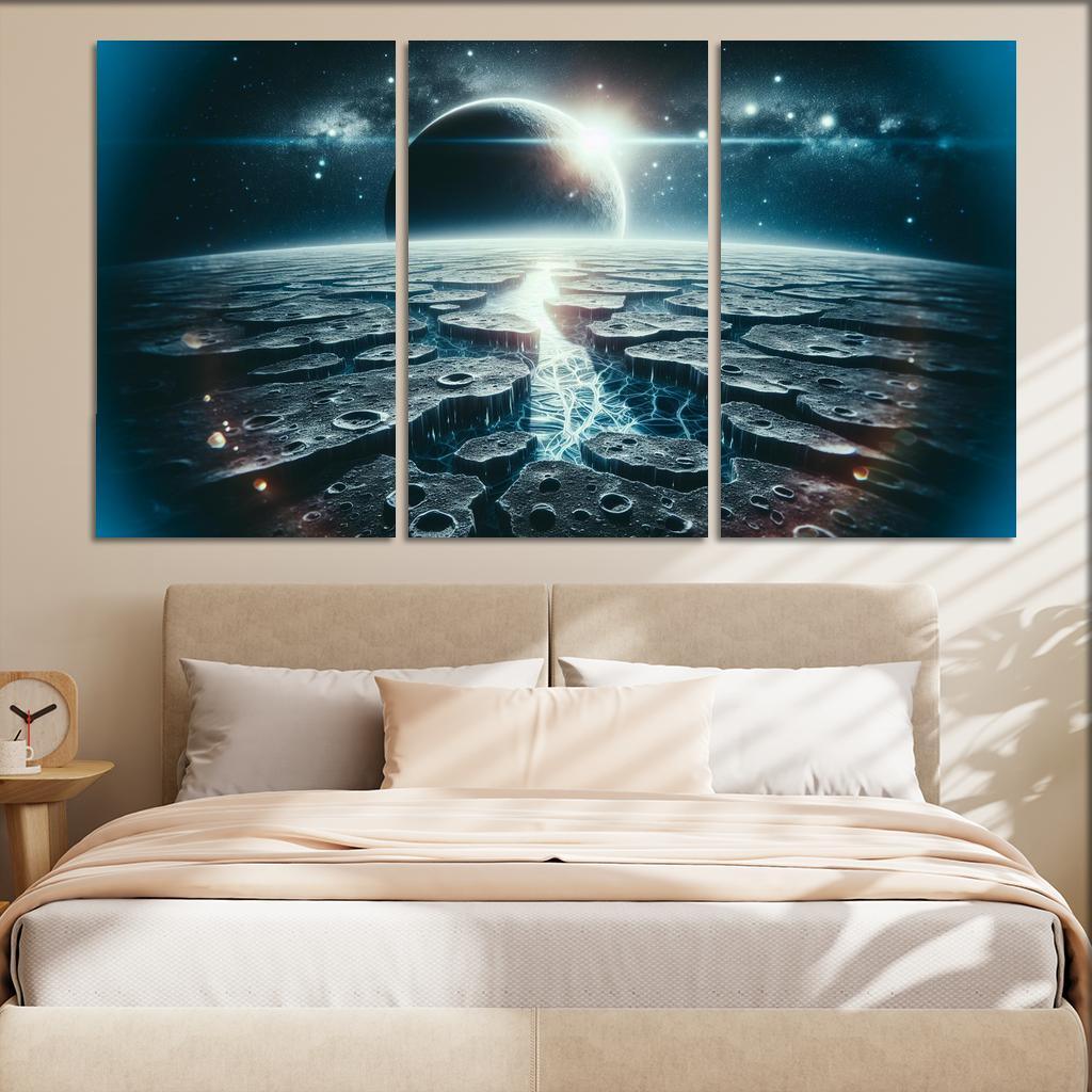 The Exploration Of Planetary Moons Abstract Paintings Frame