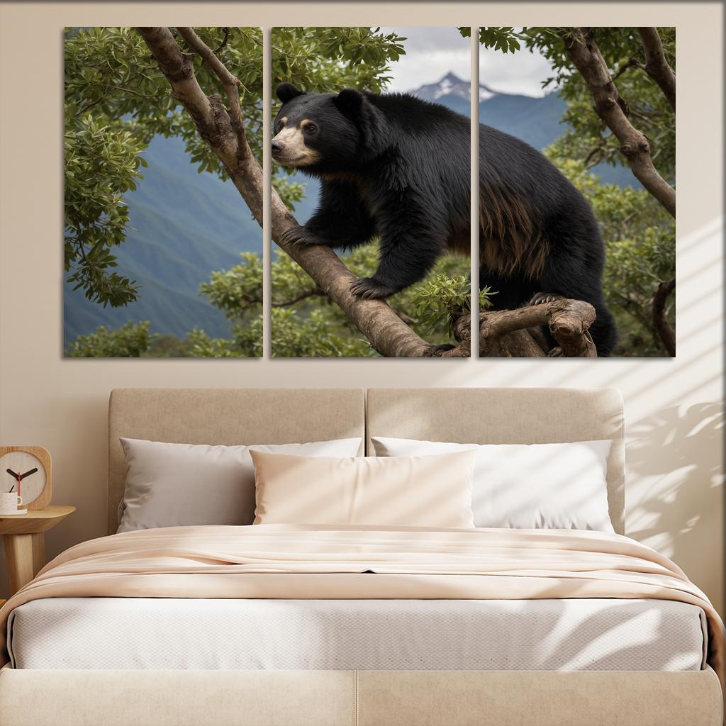 The Captivating Spectacled Bear South America's Only Bear Oil Paintings Frame
