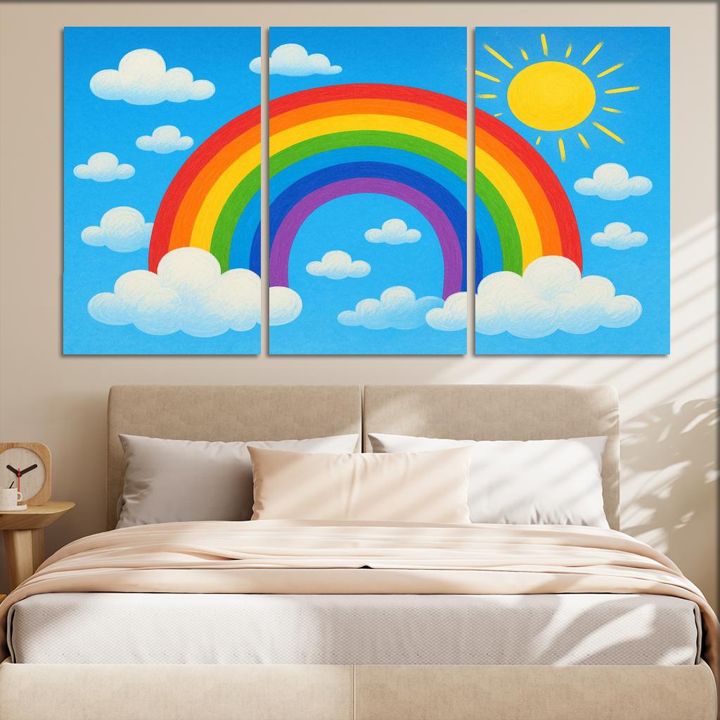 Radiant Rainbow Sky Premium Artwork Frames