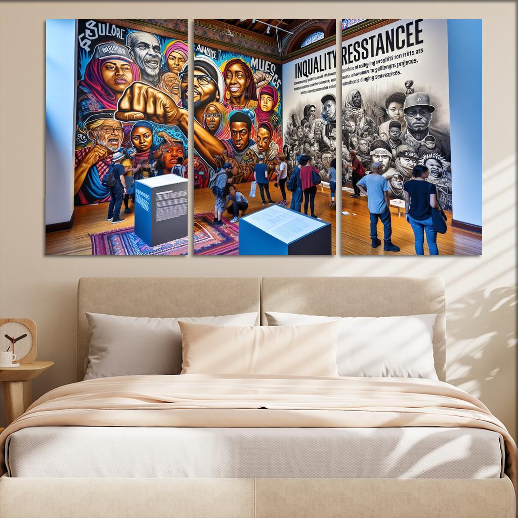 Echoes Of Inequality Art On Social Justice Framed Paintings