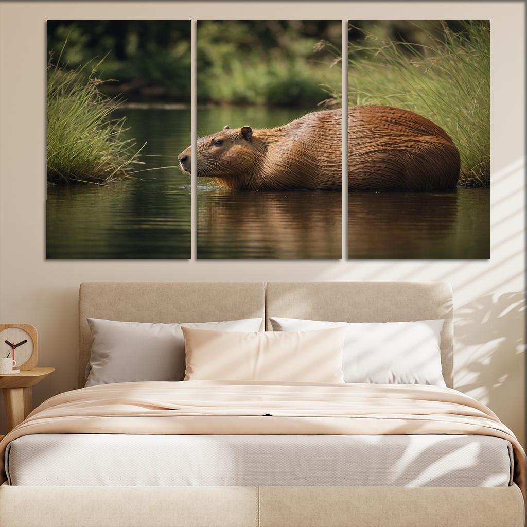 The Unique Capybara The World's Largest Rodent Oil Paintings Frame
