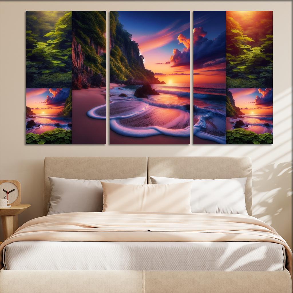 Gulf Of Tranquility Meditative Waves Custom Paintings Frame