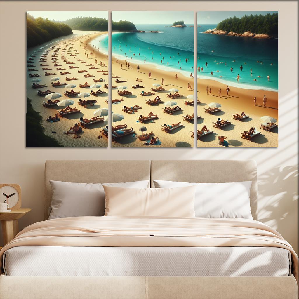Oasis Beach Peaceful Sunbathing Retreat Art Trends