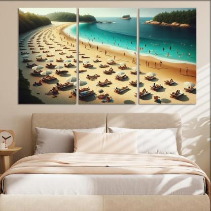 Oasis Beach Peaceful Sunbathing Retreat Art Trends