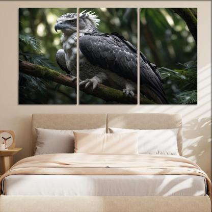 The Enchanting Harpy Eagle Ruler Of The Rainforest Canvas Paintings Frame
