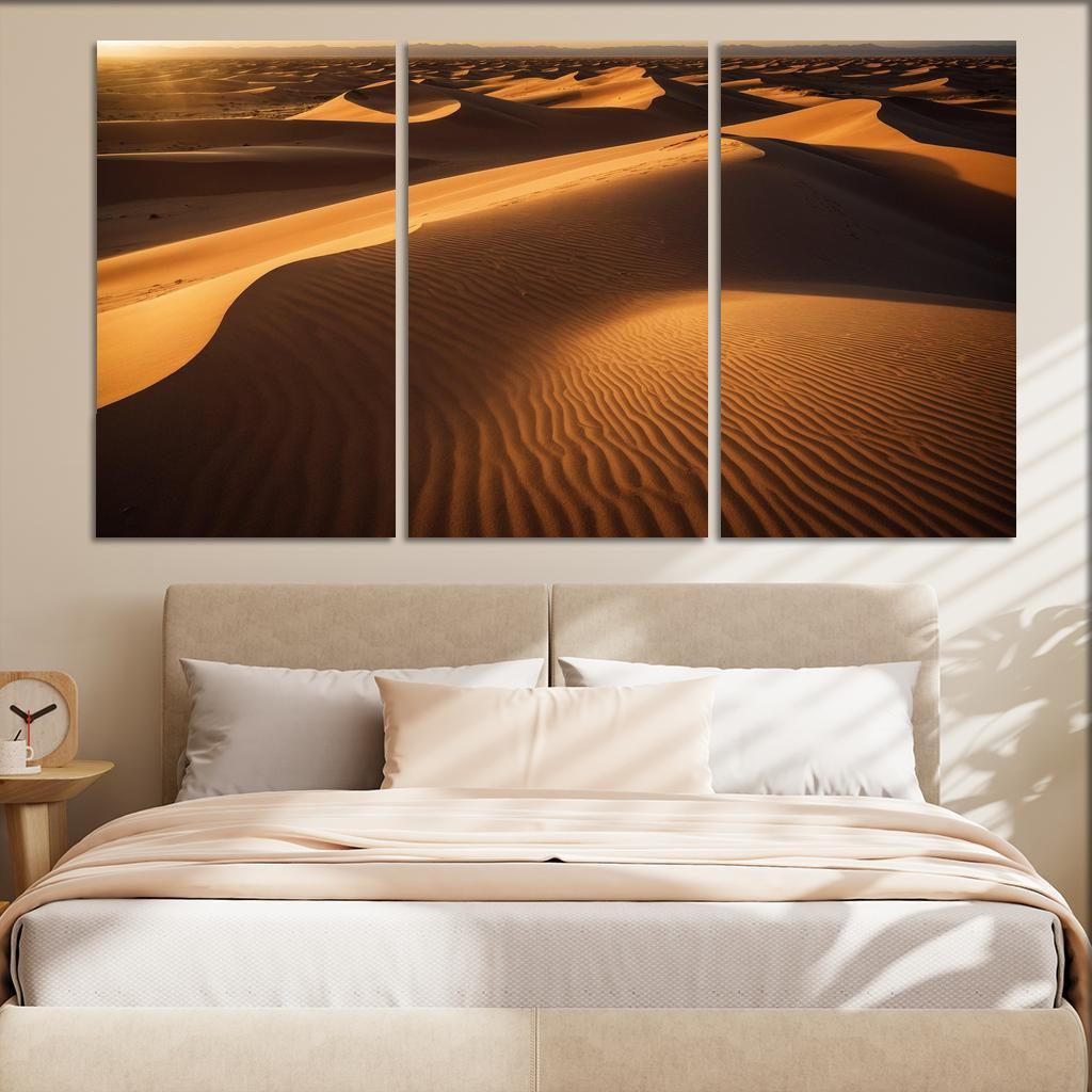 The Golden Sands Of Solstice Dunes Oil Paintings Frame