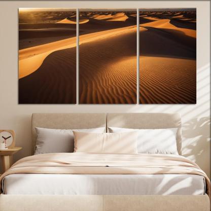 The Golden Sands Of Solstice Dunes Oil Paintings Frame