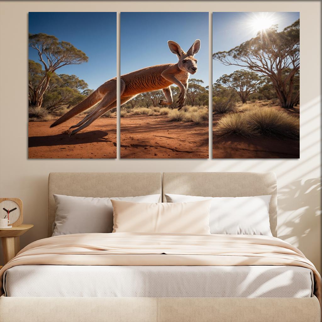 The Enigmatic Red Kangaroo Multi-panel Paintings