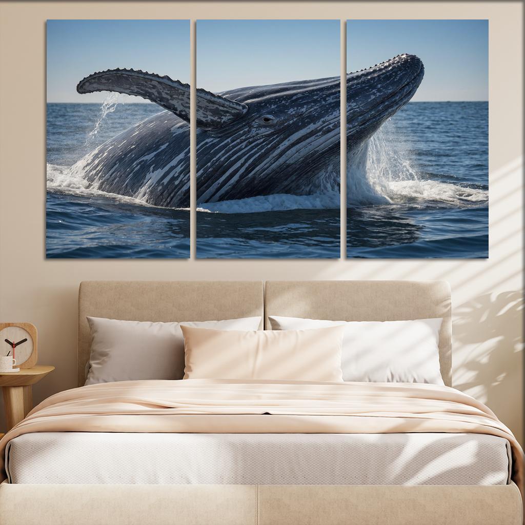 The Majestic Grey Whale Gentle Giant Of The Ocean Modern Paintings Frame
