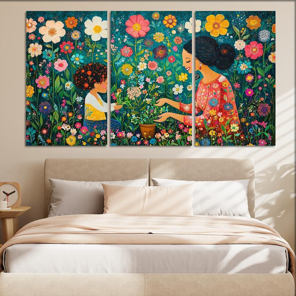 A Garden Of Wisdom A Mothers Nurturing Spirit Canvas Paintings Frame