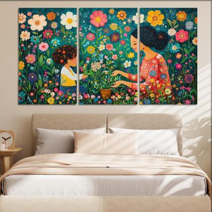 A Garden Of Wisdom A Mothers Nurturing Spirit Canvas Paintings Frame
