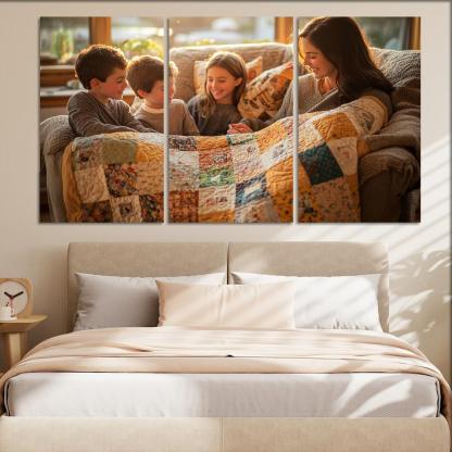 A Quilt Of Memories Stitched With Love Modern Paintings Frame