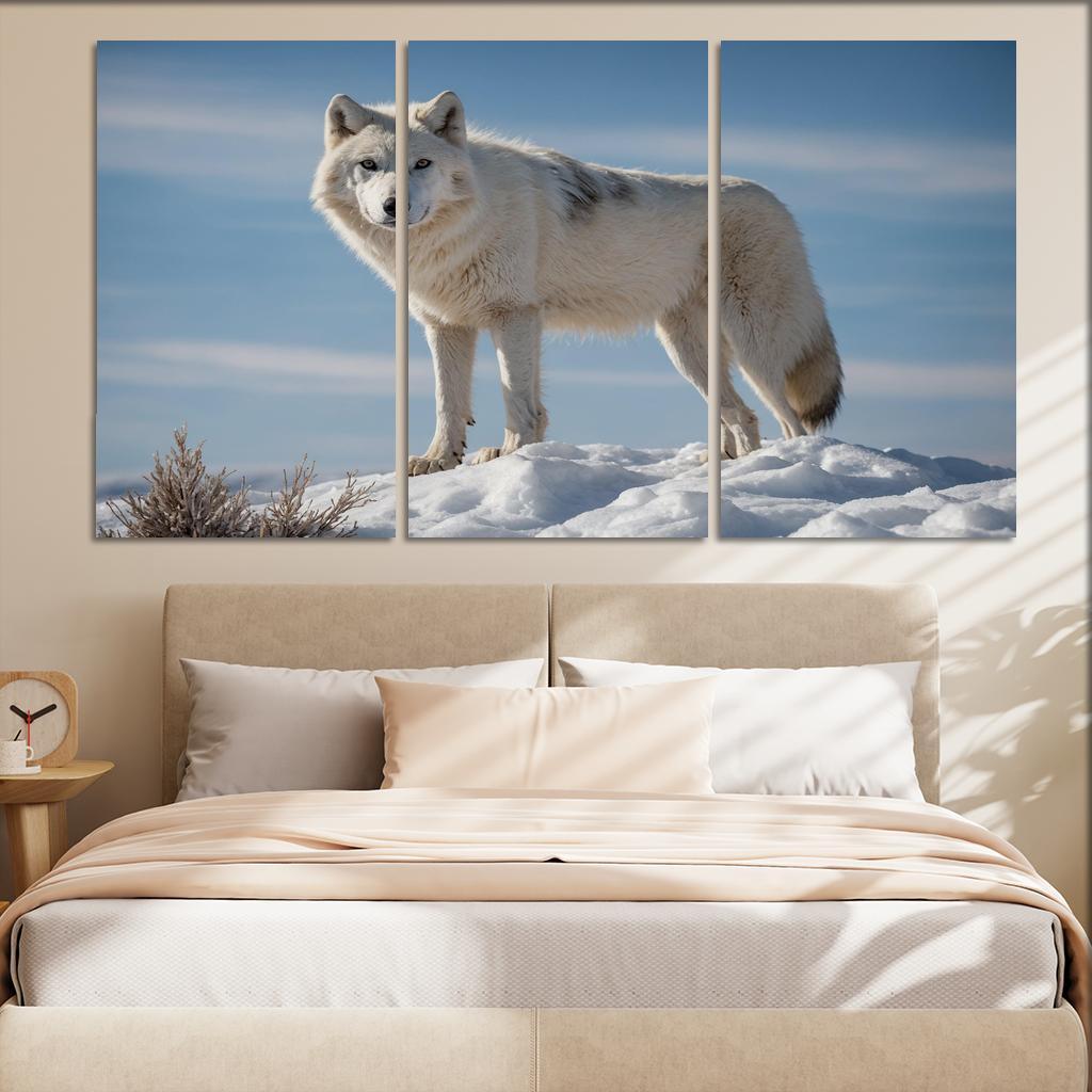 The Resilient Arctic Wolf Ghost Of The Tundra Canvas Paintings Frame