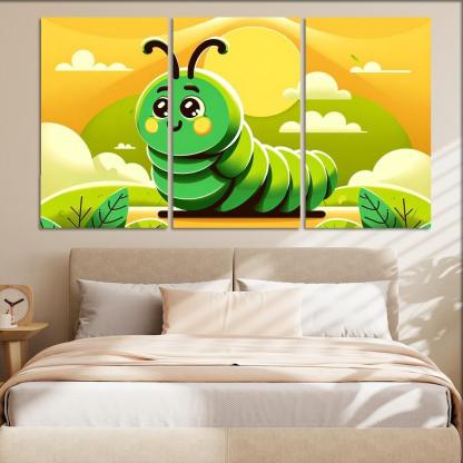 Curious Caterpillar Modern Paintings Frame