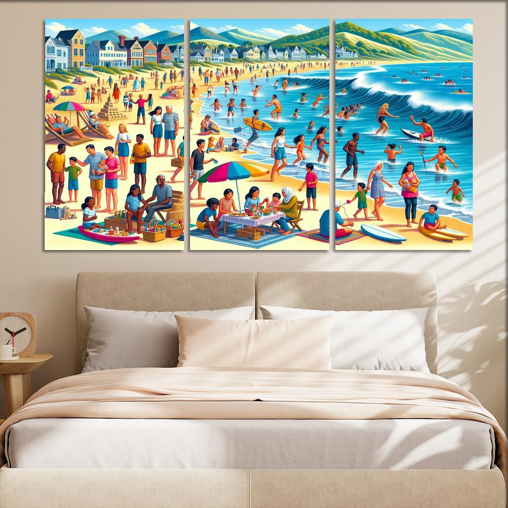 Whispering Waves Family-friendly Fun Abstract Paintings Frame
