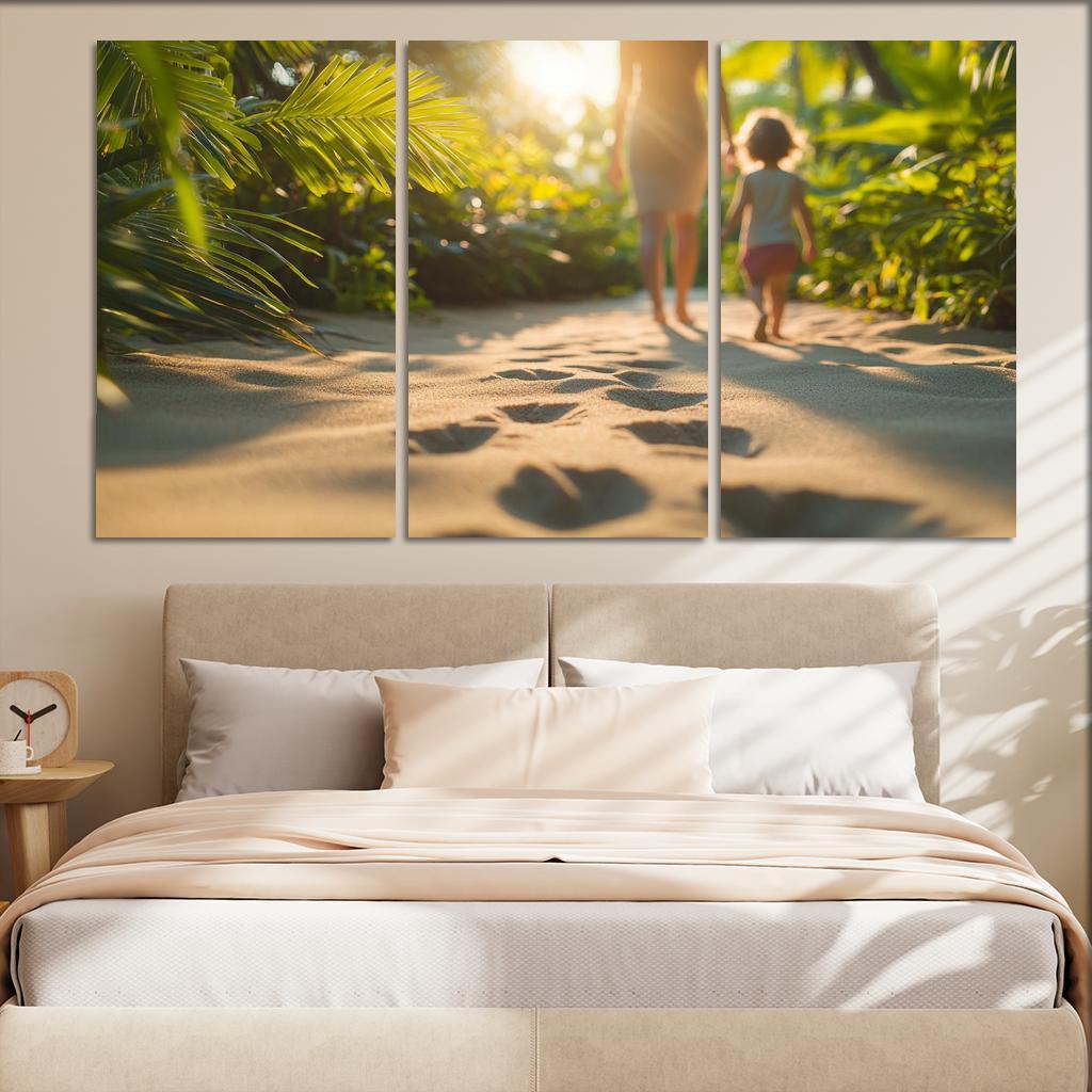Footprints On The Path A Mothers Journey Custom Paintings Frame