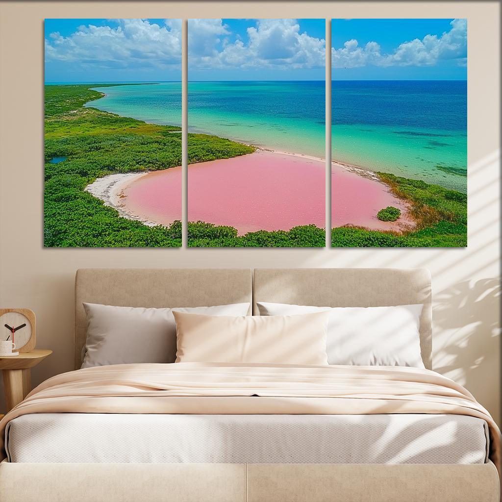 Lake Hillier Abstract Paintings Frame