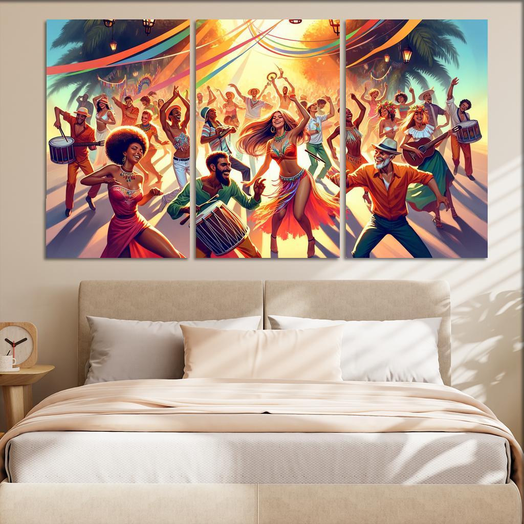Samba De Roda The Circle Of Rhythm Modern Paintings Frame