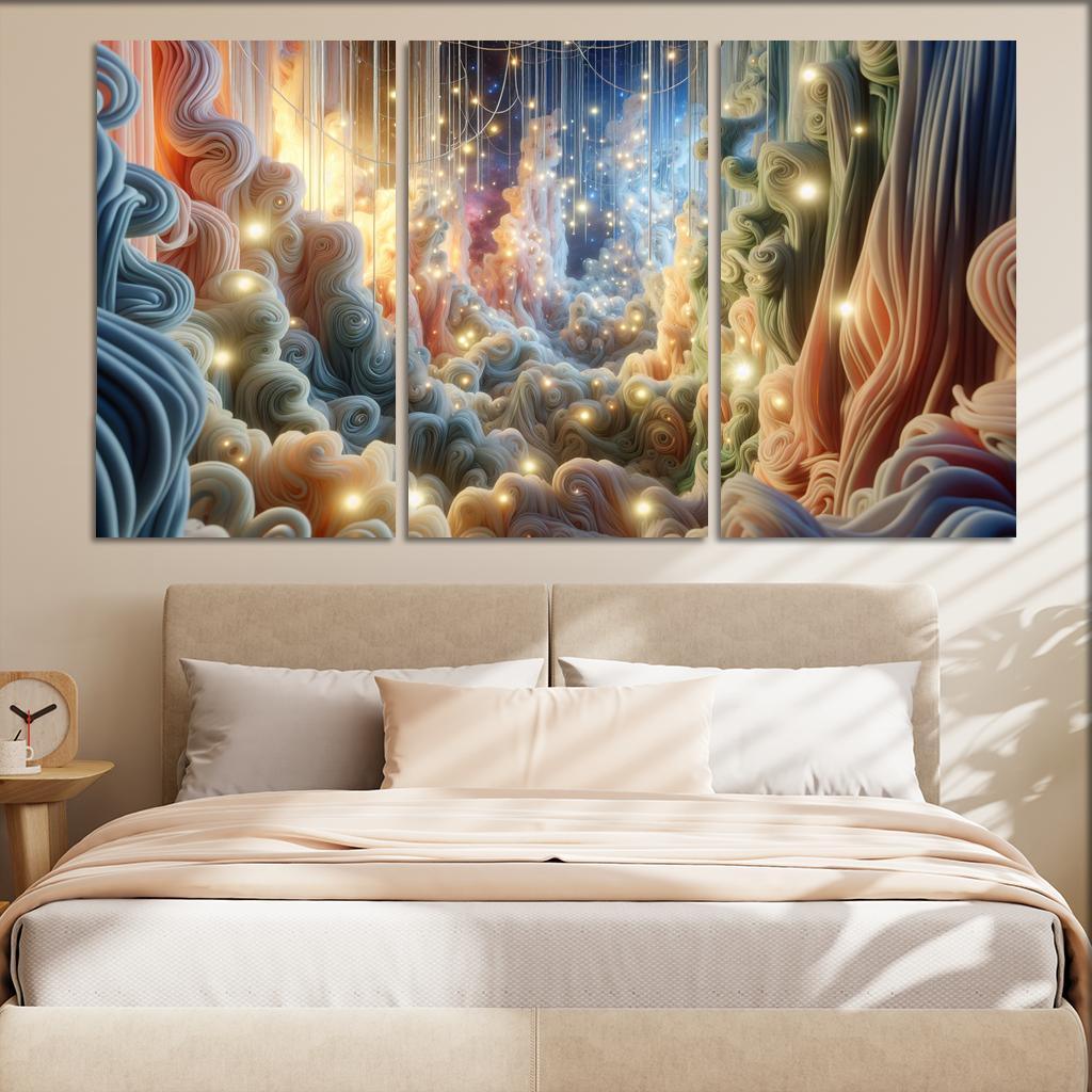 Whispers of Forgotten Dreams 3 Piece HD Canvas Wall Art-Original Frame