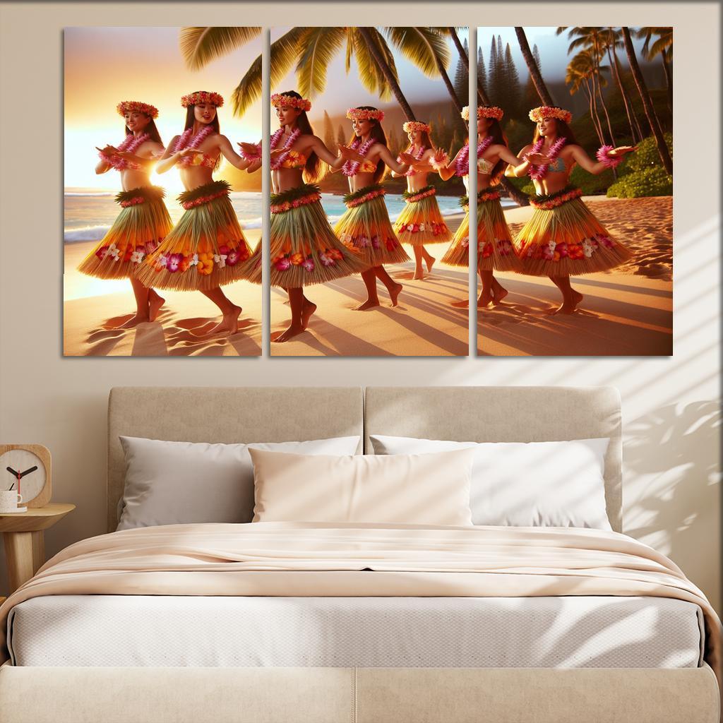 Hula The Dance Of The Hawaiian Islands Modern Paintings Frame