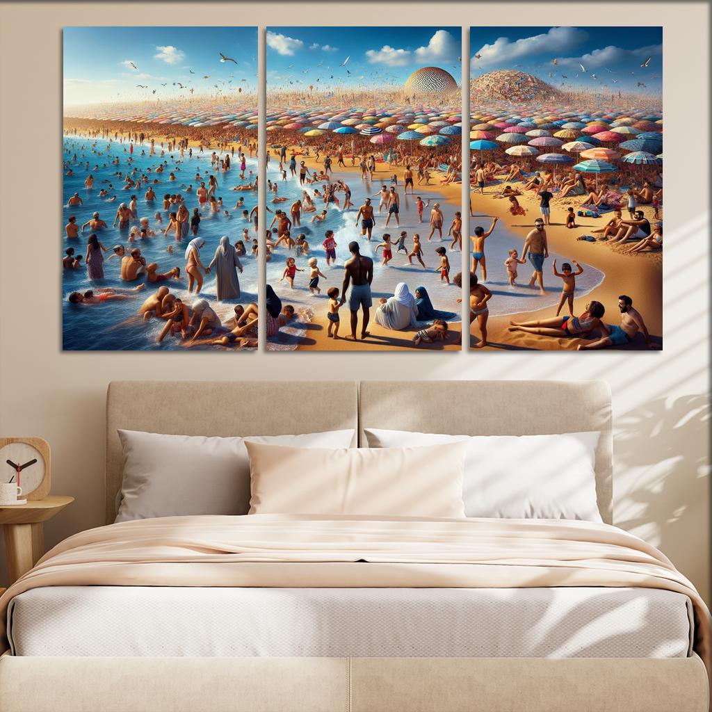 Sun-kissed Shore Custom Paintings Frame